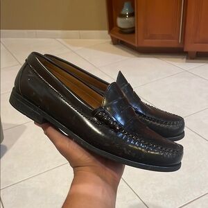 Classic Dark Brown J Crew Leather Loafers